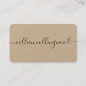 プロフェッショナルモダンクラフト紙手書きスクリプト 名刺 (正面)