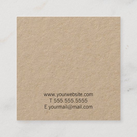 プロフェッショナルモダンクラフト紙 スクエア名刺 (裏面)