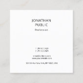 プロフェッショナルモダンクリエイティブクリーンテンプレートラグジュアリー スクエア名刺 (裏面)