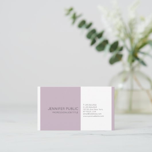 プロフェッショナルモダンクリエイティブシックプレーンエレガント 名刺 (スタンド正面)