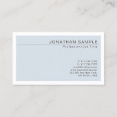 プロフェッショナルモダンクリエイティブシンプルブループレーン 名刺 (裏面)