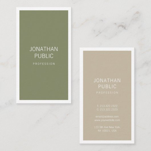 プロフェッショナルモダンクリエイティブデザインクリーン平野 名刺 (正面/裏面)