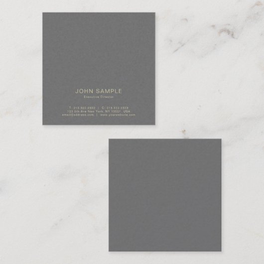 プロフェッショナルモダンクリエイティブパールフィニッシュラグジュアリー スクエア名刺 (正面/裏面)