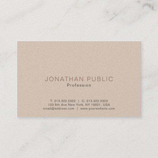 プロフェッショナルモダンクリエイティブパール仕上げラグジュアリー 名刺 (裏面)