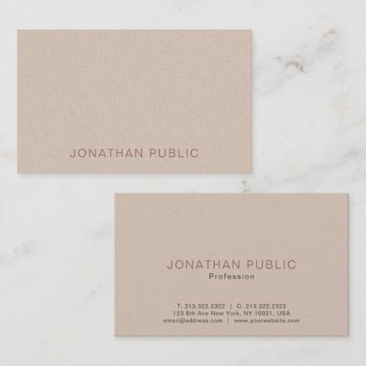 プロフェッショナルモダンクリエイティブパール仕上げラグジュアリー 名刺 (正面/裏面)