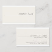 プロフェッショナルモダンクリエイティブミニマリストシックプレーン 名刺 (正面/裏面)