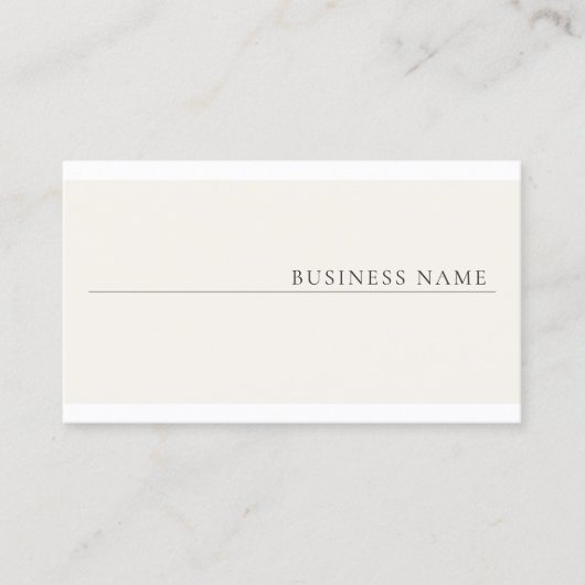 プロフェッショナルモダンクリエイティブミニマリストシックプレーン 名刺 (正面)