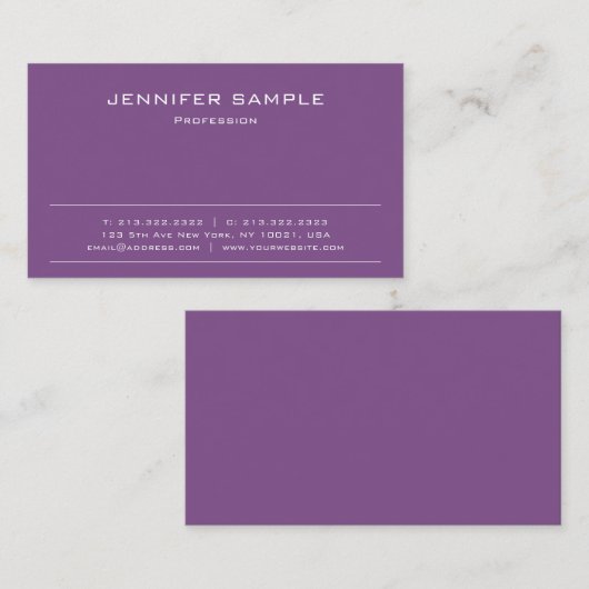 プロフェッショナルモダンクリエイティブミニマリストプレインラックス 名刺 (正面/裏面)