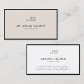 プロフェッショナルモダンクリエイティブモノグラムプレーン 名刺 (正面/裏面)