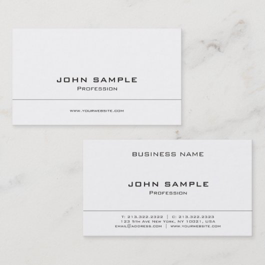 プロフェッショナルモダンクリエイティブ白黒会社 名刺 (正面/裏面)