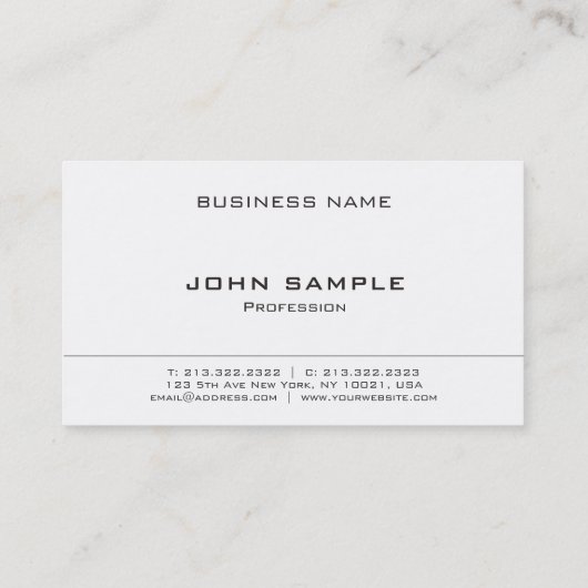 プロフェッショナルモダンクリエイティブ白黒会社 名刺 (裏面)