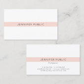 プロフェッショナルモダンクリーンスタイリッシュデザインピンク 名刺 (正面/裏面)