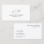 プロフェッショナルモダンクリーンテンプレートモノグラム 名刺 (正面/裏面)