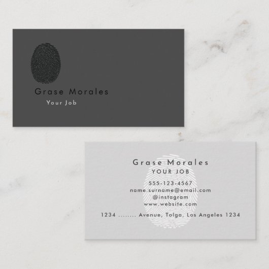 プロフェッショナルモダングシンプルレーミニマル 名刺 (正面/裏面)