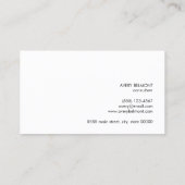 プロフェッショナルモダングシンプルレーミニマル 名刺 (裏面)