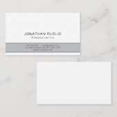 プロフェッショナルモダングスタイリッシュレーシンプルプレーン 名刺 (正面/裏面)