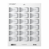 プロフェッショナルモダングラモールシルバールックテンプレート ラベル (フルシート)