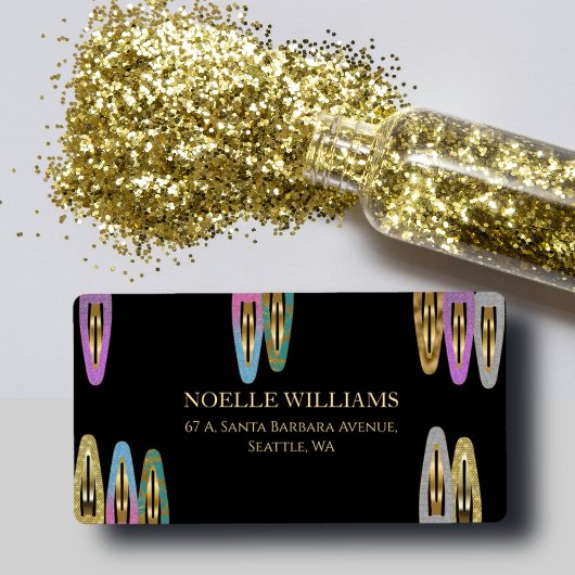 プロフェッショナルモダングリッターヘアクリップ出荷 ラベル