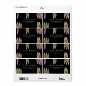 プロフェッショナルモダングリッターヘアクリップ出荷 ラベル (フルシート)