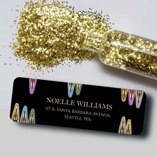 プロフェッショナルモダングリッターヘアクリップ戻る ラベル