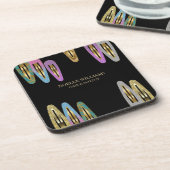 プロフェッショナルモダングリッターヘアクリップ美容師 コースター (左側)