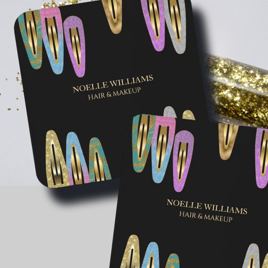 プロフェッショナルモダングリッターヘアクリップ美容師 コースター