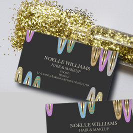 プロフェッショナルモダングリッターヘアクリップ美容師 マグネット名刺