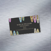 プロフェッショナルモダングリッターヘアクリップ美容師 マグネット名刺 (インサイチュ)