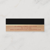 プロフェッショナルモダングリッターリップ、メイクアップアーティスト スキニー名刺 (裏面)