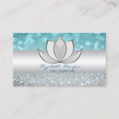 プロフェッショナルモダングリティリー《写真》ぼけ味シルバーロータス 名刺 (正面)