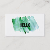 プロフェッショナルモダングリーンウォーター色名刺 名刺 (正面)