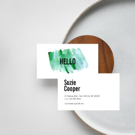 プロフェッショナルモダングリーンウォーター色名刺 名刺