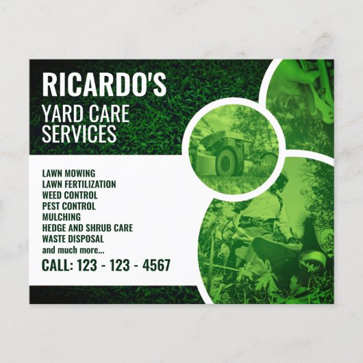 プロフェッショナルモダングリーンフライヤー チラシ (正面)