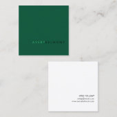 プロフェッショナルモダングリーンミニマリストスクエア スクエア名刺 (正面/裏面)