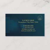 プロフェッショナルモダングリーン金ゴールド弁護士 名刺 (裏面)