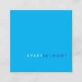 プロフェッショナルモダンコバルトブルーミニマリストスクエア スクエア名刺 (正面)