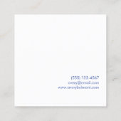 プロフェッショナルモダンコバルトブルーミニマリストスクエア スクエア名刺 (裏面)