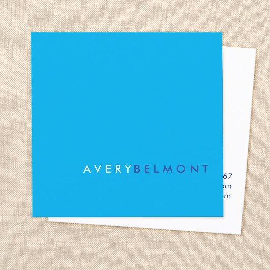 プロフェッショナルモダンコバルトブルーミニマリストスクエア スクエア名刺