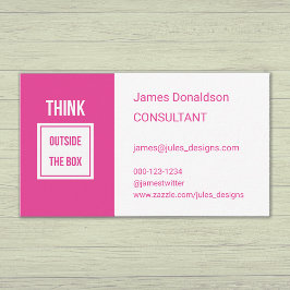 プロフェッショナルモダンコンサルタントピンク 名刺