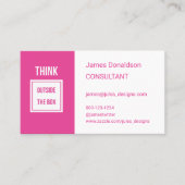 プロフェッショナルモダンコンサルタントピンク 名刺 (正面)