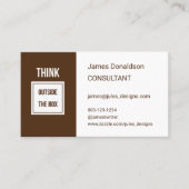 プロフェッショナルモダンコンサルタント栗茶色 名刺 (正面)