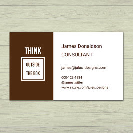 プロフェッショナルモダンコンサルタント栗茶色 名刺