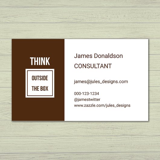 プロフェッショナルモダンコンサルタント栗茶色 名刺