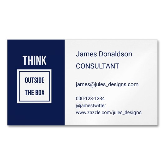 プロフェッショナルモダンコンサルタント海軍 マグネット名刺 (正面)