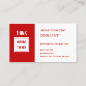 プロフェッショナルモダンコンサルタント赤 名刺 (正面)
