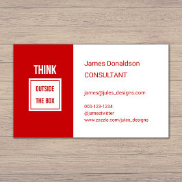 プロフェッショナルモダンコンサルタント赤 名刺