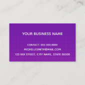 プロフェッショナルモダンゴールデンシンプルパープル 名刺 (裏面)