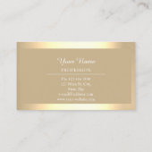 プロフェッショナルモダンゴールデンシンプルミニマリズム白 名刺 (裏面)