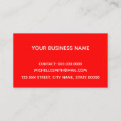 プロフェッショナルモダンゴールデンシンプルレッド 名刺 (裏面)