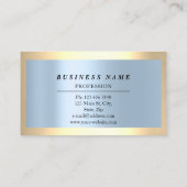 プロフェッショナルモダンゴールデンスモークブルーパステル 名刺 (裏面)